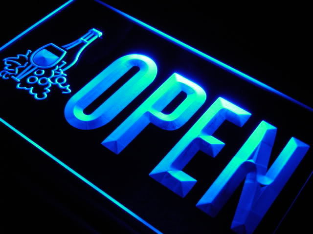 OPEN Wine Beer Shop Cafe Bar Pub Neon Light Sign